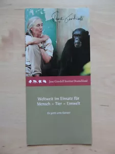 Jane Goodall Autogramm signed 10x21 cm Flyer - Bild 1 von 1