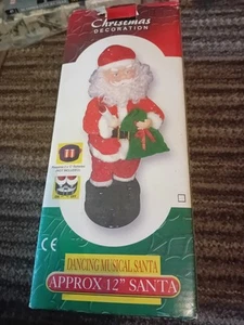 VINTAGE DANCING MUSICAL SANTA MINT IN BOX  - Picture 1 of 3