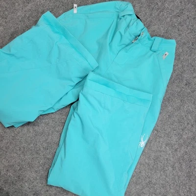 Spyder Snow Pants Kids 16 Aqua Blue Lined Waterproof Insulated Ski Winter Sports - Image 1 of 4