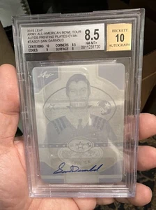 2015 Sam Darnold Leaf Armee All-American FB Cyan Druckerplatte 1/1 Auto #TA-SD1 - Bild 1 von 14