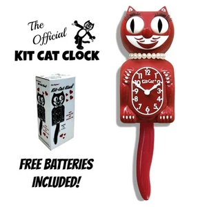 SPACE CHERRY RED LADY KIT OROLOGIO GATTO 15,5" batterie omaggio USA nuovo kit-orologio gatto - Foto 1 di 6