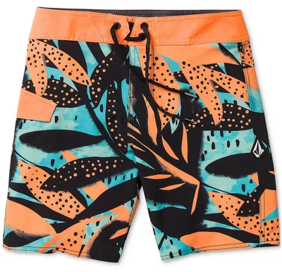 Volcom Big Boys Size 26 Waterside Mod Tech Floral Board Shorts Orange - Image 1 of 2