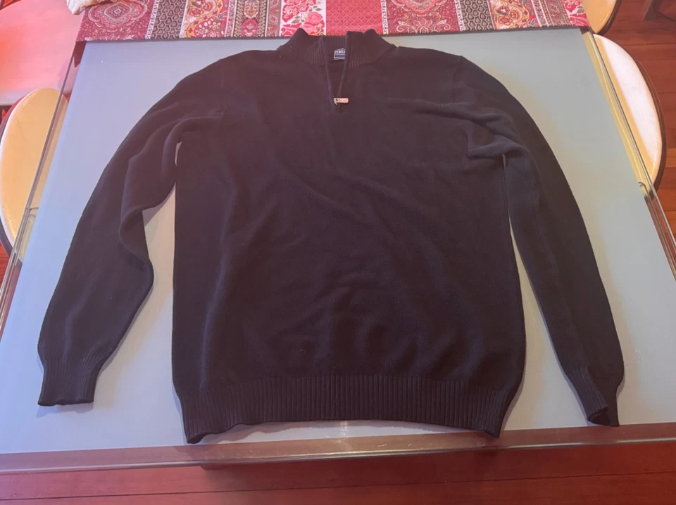 Suéter de algodón Fedeli 1/4 cremallera cuello falso algodón. 54/42 Foto 1 de 4