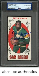 1969-70 Topps Elvin Hayes Auto RC PSA Authentic Insc HOF 90 - Picture 1 of 2