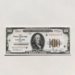 100 Dollars 1929 Federal Reserve Reproduction Bank Note Fr US# 1890 US P# 399 - Picture 1 of 4