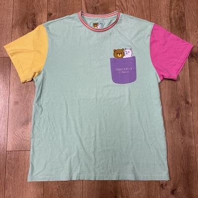 Ripndip x Teddy Fresh Color Block Cat & Teddy Tee Size XL T-shirt - Image 1 of 4