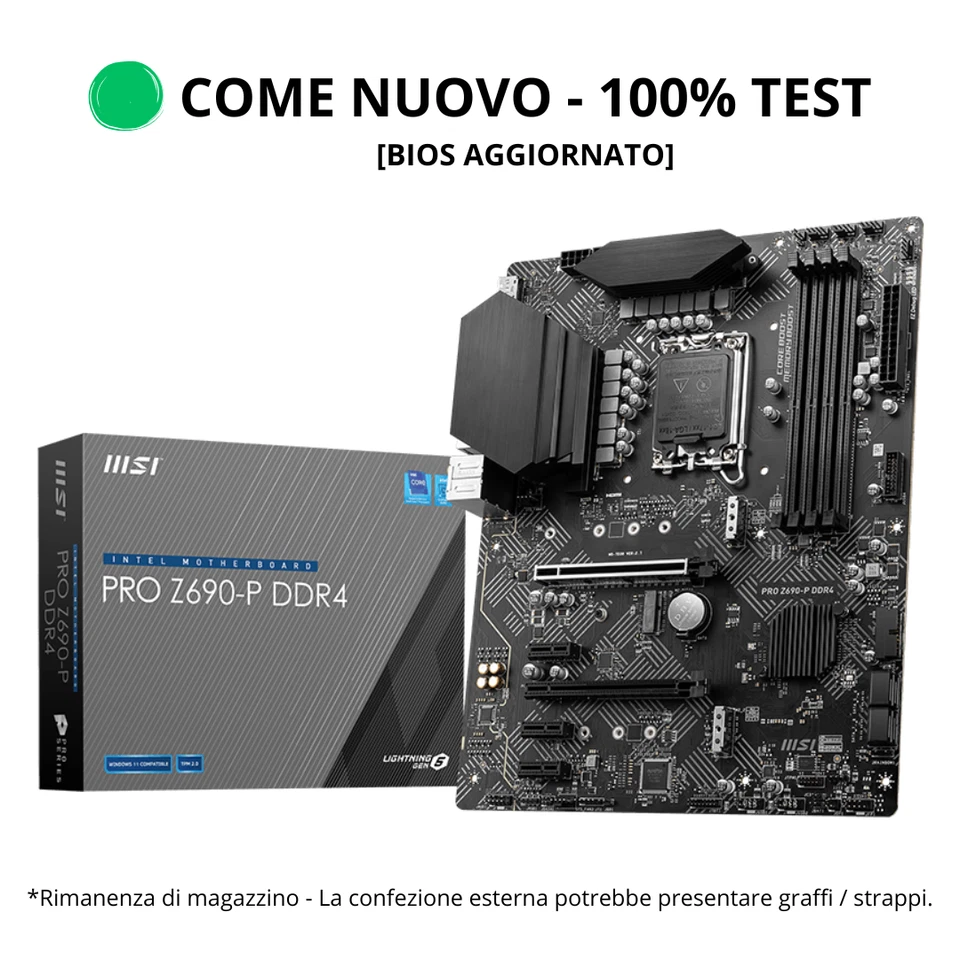 🟢 Scheda Madre MSI PRO Z690 P DDR4 LGA 1700 Intel Serie 12 13 14 DDR4 BIOS - Imagen 1 de 1