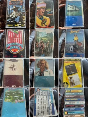 Lot of 11 Jimmy Buffet Cassettes / 1 Concert Ticket / With Felt / VG+ - Image 1 of 4