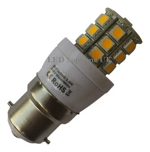 B22 Bajonett 24 SMD LED 350LM 3,8W dimmbar warmweiß Leuchtmittel ~50W - Bild 1 von 3