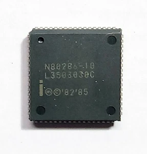 Genuine Original Intel N80286-12 16-bit CPU, PLCC68, 12.5MHz, 286, x86 processor - Picture 1 of 2