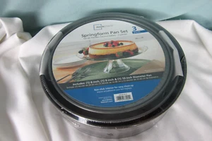 Mainstays Springform Pans Set of 3 sizes 8- 9- 10 Nonstick New - Picture 1 of 1