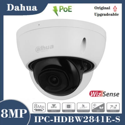 Dahua IPC-HDBW2841E-S 8MP PoE IR H.265+ Built in MIC WizSence IP Security Camera - Image 1 of 4