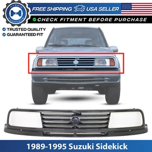 New Grille Plastic Black For 1989-1995 Suzuki Sidekick - Picture 1 of 6