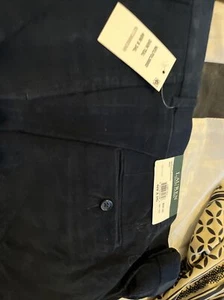 Ralph Lauren Mens Flat Front Casual Corduroy Pants, Dark Teal, 46W x 34L. New - Picture 1 of 6