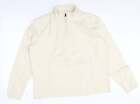 Marks and Spencer Womens Beige Cotton Pullover Sweatshirt Size L Zip
