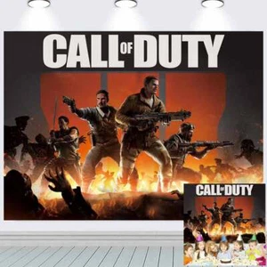 Call of Duty Birthday Party Supplies Banner Backdrop Vinyl Cool 7x5ft - Picture 1 of 7