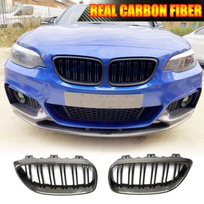 Parrilla de parachoques delantero para BMW F22 M235i M240i F87 M2 2014UP CARROCERÍA CARBONO REAL Foto 1 de 4