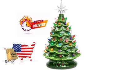 Decoração de mesa de Natal fofa cerâmica nova 15 polegadas decoração feriado artificial - Imagem 1 de 4