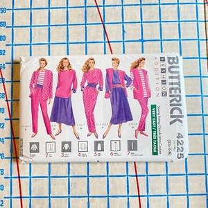 Patrón de armario tejido para mujer sin cortar años 80 talla XS S M Butterick 4225 - Imagen 1 de 4