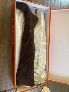 Hermes Women Hurricane Suede Boots Size 40 - Picture 1 of 7