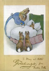 BEATRIX POTTER Signed Drawing - Author / Writer - 'Peter Rabbit' - 6"x4" reprint - Picture 1 of 1