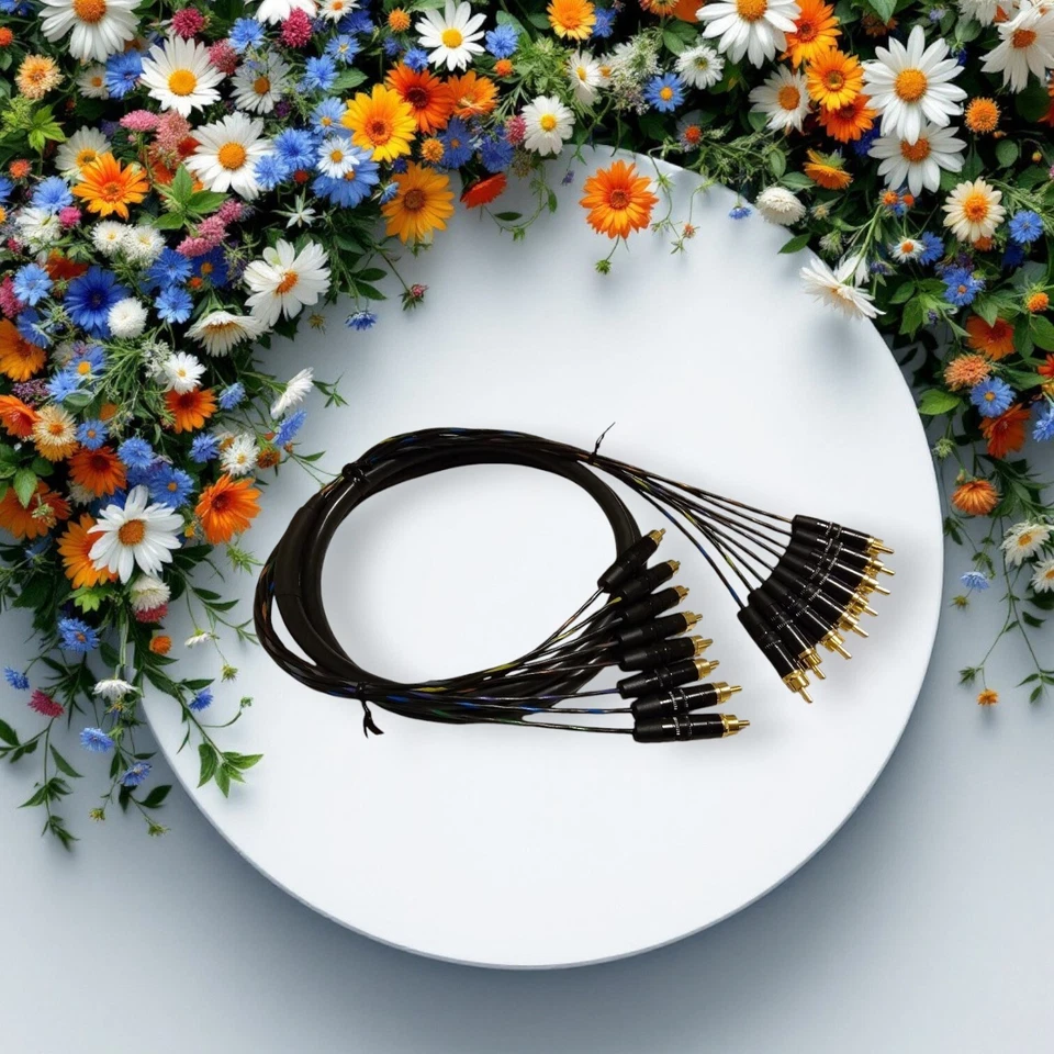 Canare 8 Channel Balanced Studio HIFI Mono Snake Cable, RCA Male  To RCA Male . - Image 1 of 3