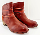 Rosy womens ankle boots Size 9 Medium Brown lace up 2" heel NEW