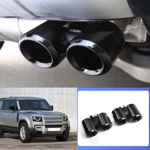 Tip Pipe Black Exhaust Muffler Steel For Land Rover Defender 2020-23 Rear Tail - Picture 1 of 8