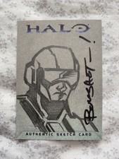 TOPPS HALO 2007 MASTER CHIEF BUCKSHOT ART  SKETCH CARD  ART MICROSOFT XBOX