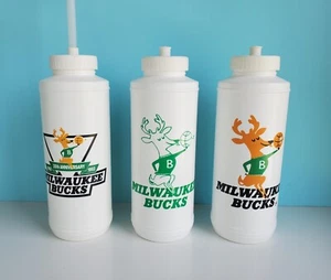 Vintage Milwaukee Bucks Water Bottle Collection 3 NEW Mello Yello, Subway, 1993 - Picture 1 of 19