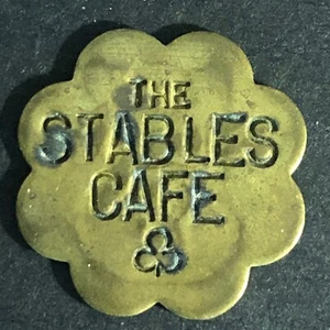 The Stables Cafe (Covington / Newport KY) Scalloped Brass "5" Token Token 22mm   - Picture 1 of 3