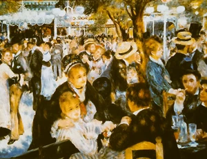 Art Greeting Card Renoir Street Fair Party Paris France Music Vintage Style - Picture 1 of 2