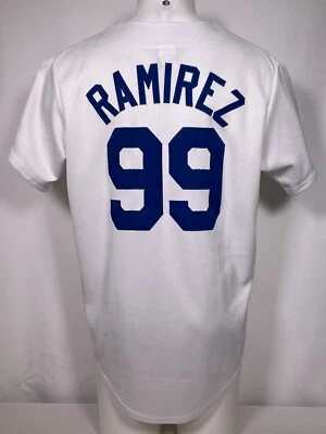 Manny Ramírez #99 Los Angeles Dodgers MLB Majestuosa camiseta blanca local para hombre GRANDE Foto 1 de 4