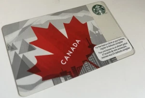 New Starbucks Zero Balance Collectible Gift Card CA Canada Maple Leaf 2013 - Picture 1 of 3