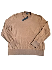NWT $395 Rag & Bone Icons Harding Cashmere Crew Neck Sweater Camel Size XXL - Picture 1 of 7