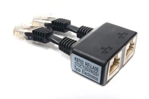Tyco Electronics K9703 Dell Dual Dongle RJ45 LAN Ethernet Port Extender Coupler - Picture 1 of 1