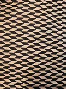 12.5 Yds Laredo Quilting Treasures Black and Tonal Beige Geometric Print Cotton - Picture 1 of 4