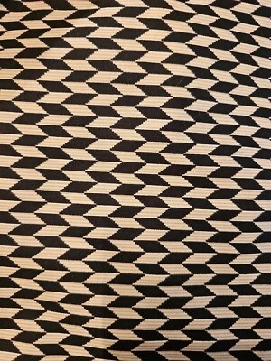 12.5 Yds Laredo Quilting Treasures Black and Tonal Beige Geometric Print Cotton  - Image 1 of 4
