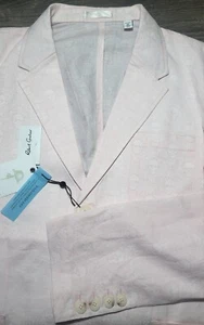 Robert Graham M Devon Valley LInen embroidered Scull blazer Jacket Pink - Picture 1 of 9