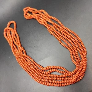 Collares antiguos de coral rojo mediterráneo 83gr antiguos de coral - Imagen 1 de 10