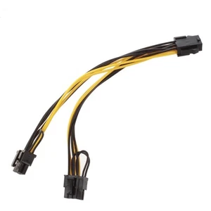 Câble bande de puissance 6 broches vers double Pci-E Pcie 8 broches + 8 broches (6 + 2 broches) 27175 - Photo 1/6