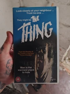 THE THING VHS Video Tape John Carpenter's Cult Horror Movie Film USED EBJH - Picture 1 of 3