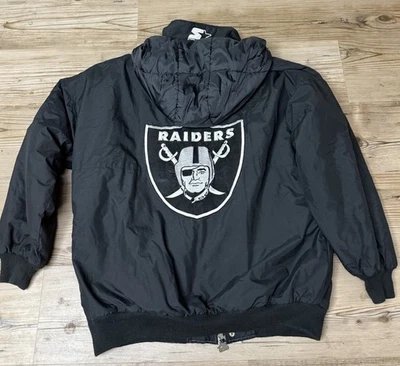 Vintage Oakland LA Las Vegas Raiders Nike Starter Football Jacket XXL Heavy Warm - Image 1 of 4