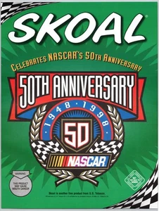 SKOAL NASCAR 50th Anniversary 1998 Vintage Original Magazine Ad - Picture 1 of 5