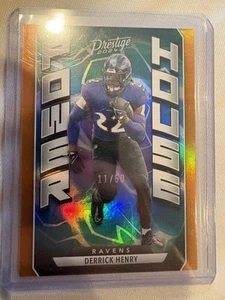 2024 Prestige Derrick Henry GOLD XTRA POINTS POWER HOUSE #'d 11/50 Ravens - Picture 1 of 2