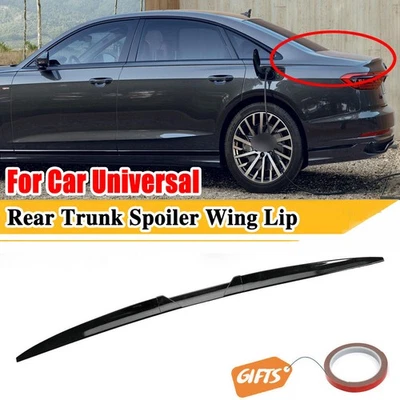For Audi A8 Quattro Sedan 4-Door Gloss Black Car Rear Trunk Spoiler Lip Wing Kit Foto 1 de 4