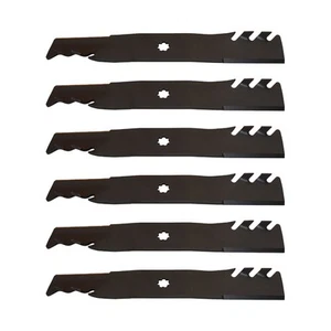 17" Mower Blades Pack of 6 Fits John Deere 100 Series 48" AM137757 GX21784 GY208 - Picture 1 of 5