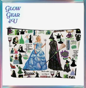 Wicked Elphaba Glinda Cosmetics Bag Case Pouch - Picture 1 of 4