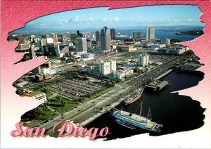 Vintage Postcard- Greetings From San Diego, Skyline Postcard Unposted - Picture 1 of 2