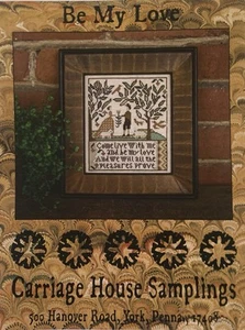 Tabla de muestras de punto de cruz Be My Love by Carriage House - Imagen 1 de 4